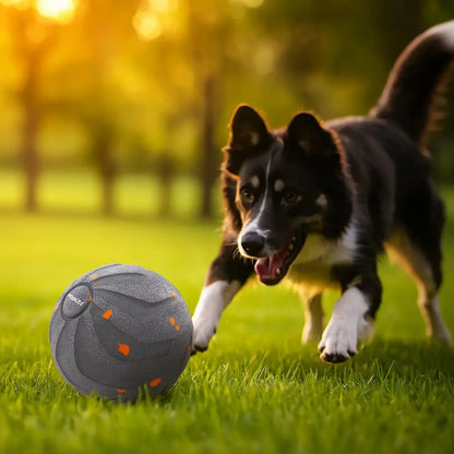 Bite Resistant Smart Dog Toy Ball Wear Resistant Durable Automatic Moving Ball Toy with Light USB Rechargeable Dog Bouncing Ball