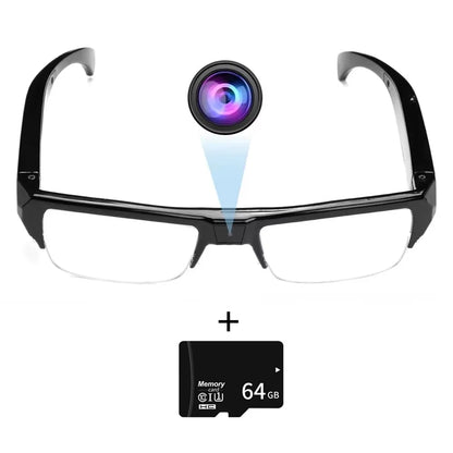 KEBIDUMEI Smart Camera Glasses 1080P HD Portable Wearable Audio&Video Recorder Eyeglass Support TF Card for Meeting Cycling Vlog