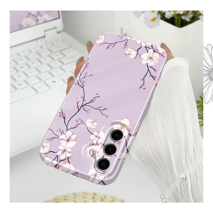 Fallen Plum Blossoms Phone Case For Samsung Galaxy S25 S24 S23 S22 S21 S20 Plus Ultra FE 5G Film Hard Cover