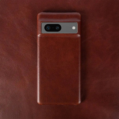 For Google Pixel 7 Case Luxury Oil Wax Genuine Leather Cover Pixel 6A 8Pro 7Pro 5A Capa Protective Etui Back Coque Carcasa Shell