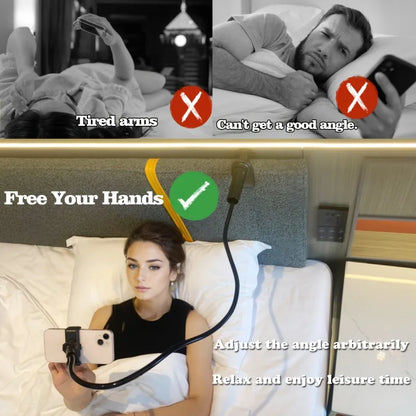 Lazy Goose Neck Mobile Phone Holder. 360° Rotating Long Arm Bedside Table Mobile Phone Holder Phone Accessories  Phone Grip