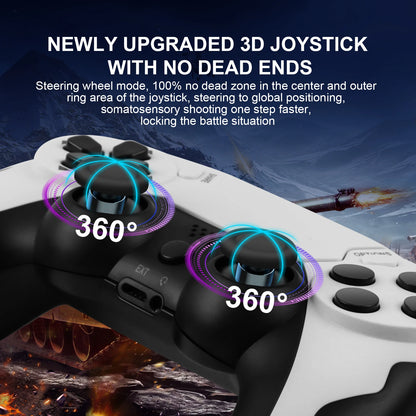 GAMINJA Wireless Controller Dual Vibration Game Joystick Gamepd For PS4 PS3 Console PC Gamepad with 6-axis Gyros