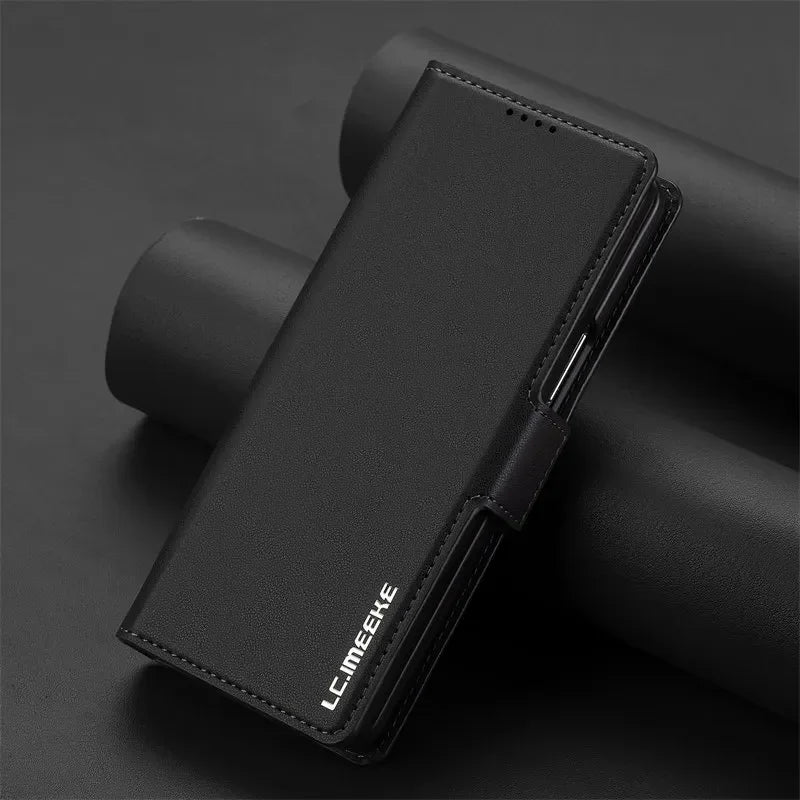 Magnetic Flip Leather Phone Case for Samsung Galaxy Z Fold 8 Ultra7 6 5 4 3 5G Fold6 Fold5 Fold8 Wallet Card Cover Etui Coque