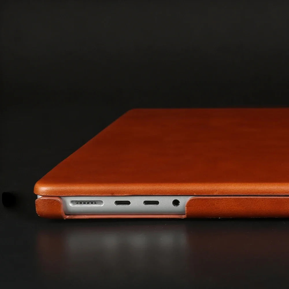 Laptop Genuine Leather Case for Macbook Air 15 A3448 M5 Pro 16 A3428 A3429 Pro 14 A3426 A3427 Air 13 A3449 M5 2026 Cover Cases