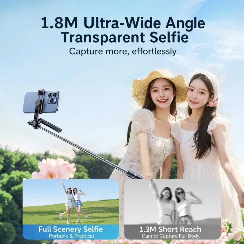 Phone Holder Bluetooth Selfie Stick Tripod Handheld Smart Shooting Gadget Floor Stand Stable Support Bracket for Live Broadcast
