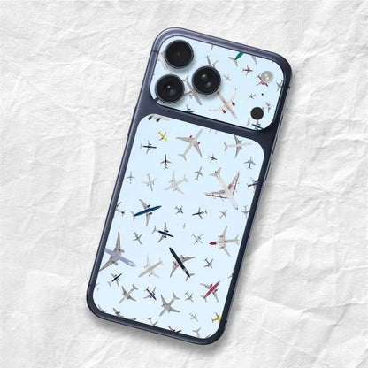 Airplane Pattern Sticker Film Wrap Decal Sticker for iPhone 17 Pro Max