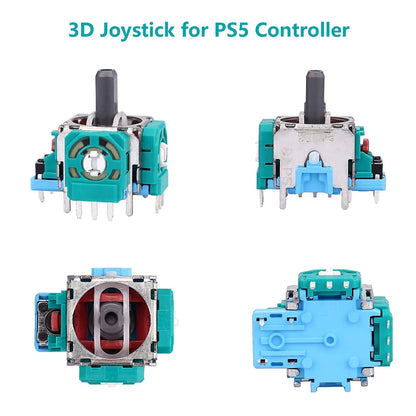 3D Analog Thumbsticks for PS5 DualSense Controller, 2K3 Ohm Joystick Repair Kit with Screwdriver, Drift Fix Replacement Parts
