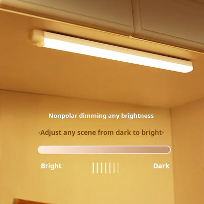 1pc Wireless Rechargeable LED Motion Sensor Cabinet Light - Ideal for Closet, Kitchen, Wardrobe, Stairs - Battery Operated Night