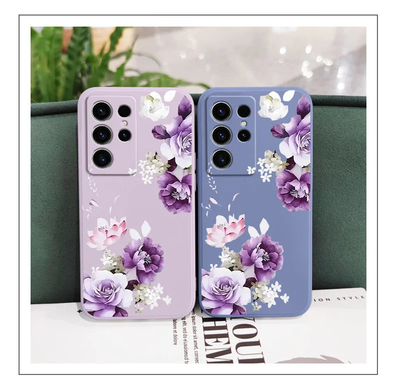 Beautiful Peony Phone Case For Samsung Galaxy S25FE S24 S23 S22 S21 S20 S10 S10E Ultra Plus FE Note 20 Ultra 10 Plus Cover