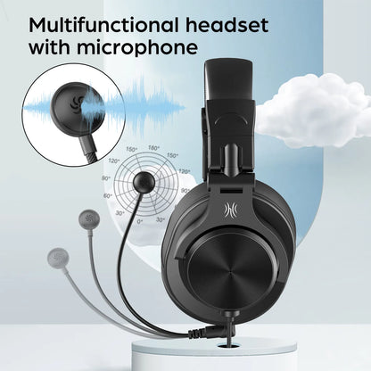 Oneodio A71D Computer Gaming Headset With Detachable Microphone Wired Over Ear Call Center Headphones For PC Skype Office Gamer