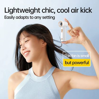 MUXNW Mini Portable Handheld Fan, 16800RPM 100-Speed Display, Safety Lock, 1800mAh Rechargeable