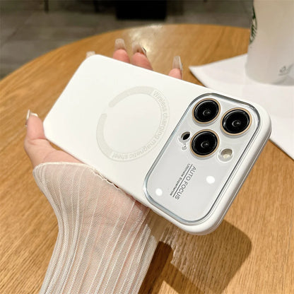 Large Window Autofocus Liquid Silicone For Magsafe Magnetic Case For iPhone 16 15 Plus 14 13 12 11 Pro Max Lens Shockproof Cover