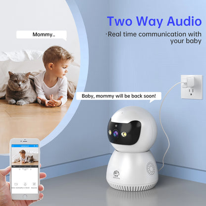 JOOAN 5MP 3MP Smart Home 5G WiFi Security Camera Indoor Wireless IP Surveillance Camera AI Tracking Night Vision Baby Monitor