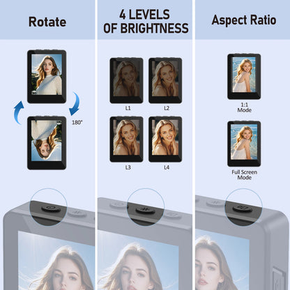 2in1 Selfie Stick Tripod Screen Sharing Device with Remote Aluminum Alloy Phone Tripod Bluetooth Remote and 270°Rotation Stand
