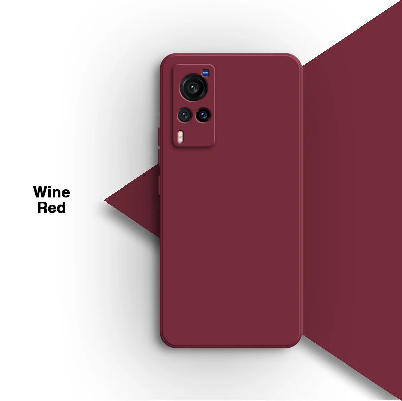 Simple Original Case Back Cover for VIVO X60 X60T Pro X60Pro Plus Pro+ X60S 5G Lens Protection Soft Square Liquid Silicone Shell