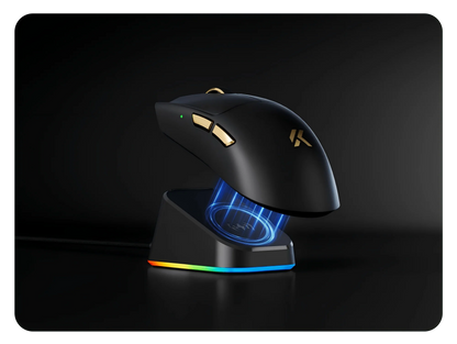 MCHOSE K7 V2 Wireless Gaming Mouse PAW3955 TI Dual 8K Polling Rate 50000DPI Lightweight Magnetic Wireless Charging Dock Esports