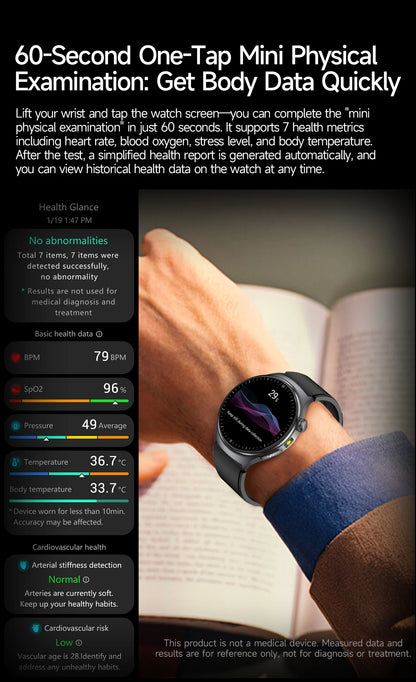 2026 New Health Sport ECG AI Diagnosis Smart Watches Men Heart Rate Blood Pressure IP68 Waterproof Smartwatches For Men Women