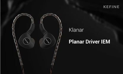 KEFINE Klanar 14.5mm Planar Magnetic Driver Hifi Wired IEM Earphones with CNC Metal  Housing & Detachable 0.78 2pin 3.5mm Cable