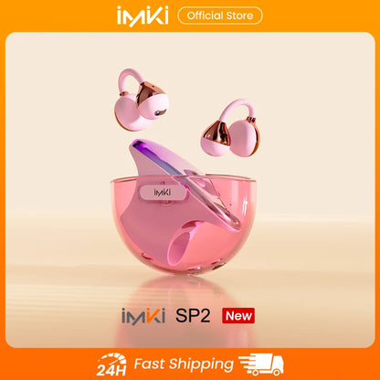 IMIKI SP2 Open Ear Clip on Sports Super Bass Earbuds Wireless Bluetooth 6.0 Earphones OWS Running Headphones Waterproof Ear Buds