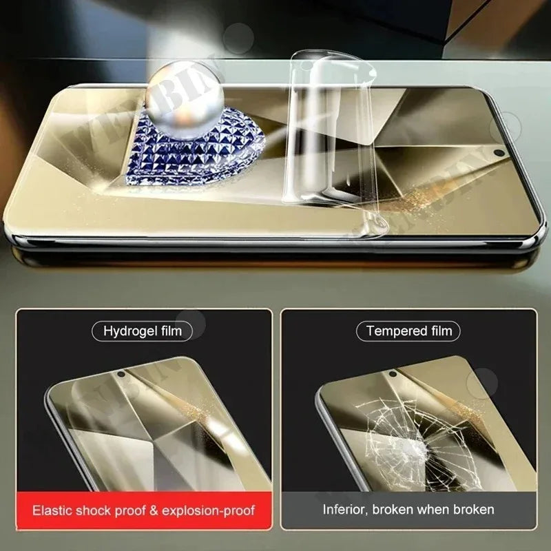 5 Pcs Hydrogel Film For Samsung S26 Ultra S25 S24 Plus FE Full Cover Screen Protector For Galaxy A57 A37 A27 A17