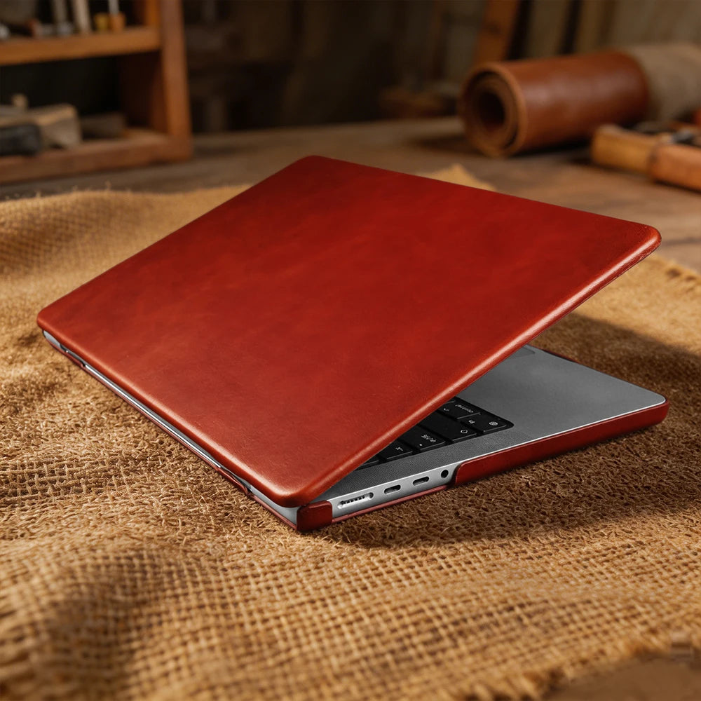 Laptop Genuine Leather Case for Macbook Air 15 A3448 M5 Pro 16 A3428 A3429 Pro 14 A3426 A3427 Air 13 A3449 M5 2026 Cover Cases