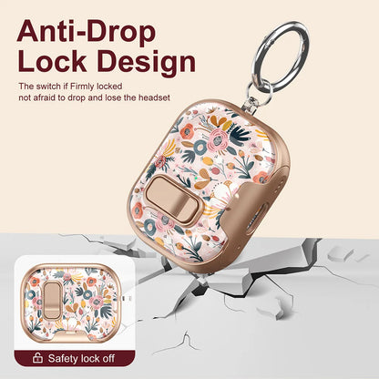 Transparent Crystal Wireless Bluetooth Earphone Case for Airpods Pro 2 3 2nd Leopard TPU Switch Lock Cover for Airpods 4 Sleeve