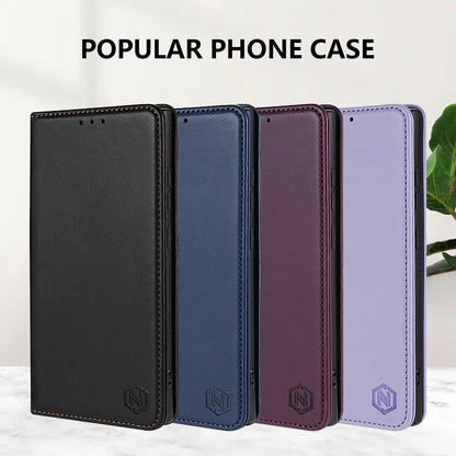 Wallet Skin Friendly Magnetic Slot Flip Leather Case For Samsung Galaxy S26 Ultra S25 Edge S24 FE S23 Plus S22 S21 S20FE S10+