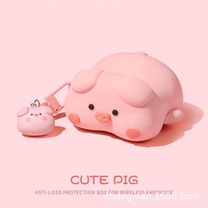 For Airpodspro3Cute Pig Silicone Earphone Case  Pro2 Pro for AirPods 1 2 3 4 Protective Case Noise Reduction Apple Earphone Case