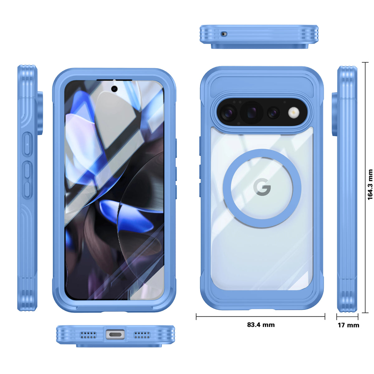 9H Tempered Glass Magnetic Phone Case, Suitable for Google Pixel 11/10/9 PRO XL All Inclusive Phone Protection Case