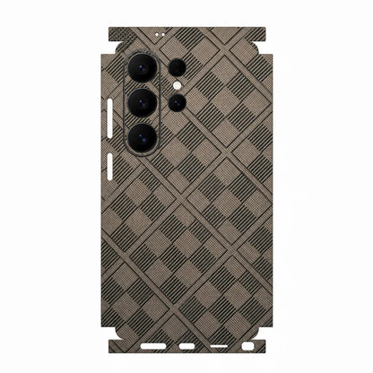 Full Wrap Faux Leather Back Skin for Samsung Galaxy S26 S25 Ultra Plus S24 S23 Anti Scratch Matte Slim Protective Film Cover