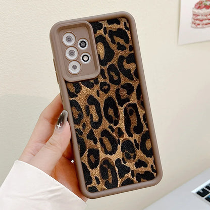 Leopard Pattern Case For Samsung Galaxy S25 Ultra Case Samsung S26 Ultra S24 FE S25 Plus S23 S22 S21 S20 FE A73 5G Cases Cover