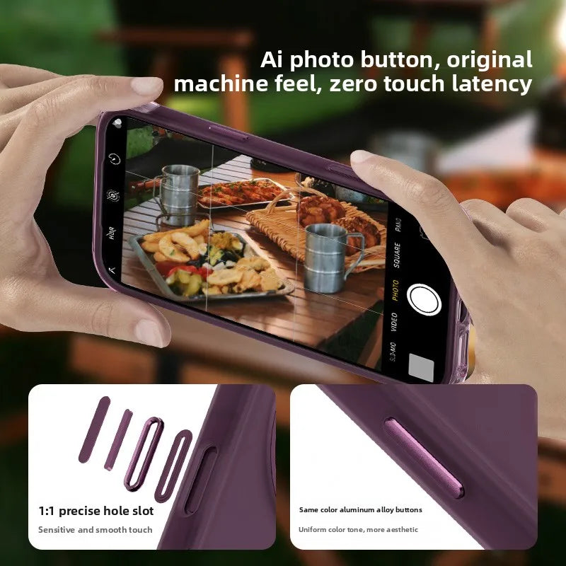 Luxury 360 Rotating Magnetic Kickstand Skin Feel Shockproof Case for iPhone 18 Pro Max 17 Pro for Magsafe Slim Fit AI key‌ Cover