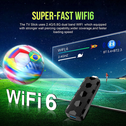 New Widely Compatible Android 16 TV Box Stick WiFi6 Bluetooth Transmission 4K/8K UHD Decoding Voice Remote Fast Streaming