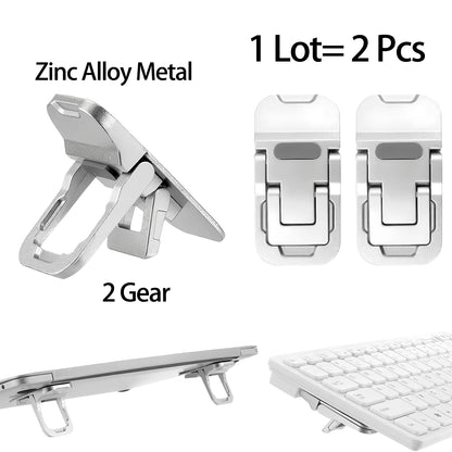 2pcs/Set Foldable Laptop Stand Portable Notebook Support Holder Adjustable Riser Cooling Bracket Universal For Laptop Tablet