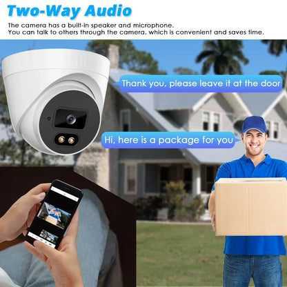 6MP POE Camera 6MP Outdoor Smart HD Video Surveillance CCTV Cameras H.265 Home Security IP Dome-Camera Motion Detection Tuya app