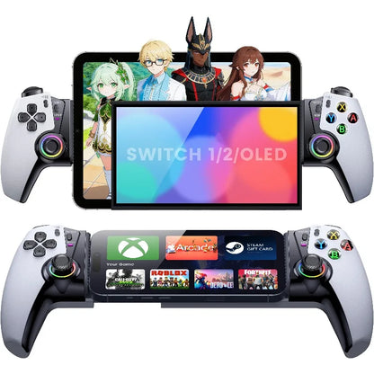 Beboncool Handy Controller for Iphone/Android/Switch 2/Switch/Oled, Mobile Controller with Rgb Light, Hall Effect Joystick