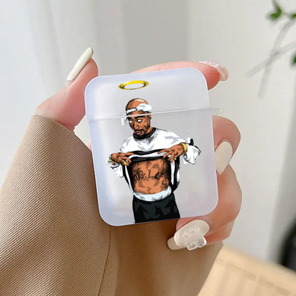 Rapper 2Pac Tupac Shakur Earphone Case for Airpods 3 3rd 4 4th Wireless Headphone Cover Air Pods Pro 3 2 1 Shockproof Fundas