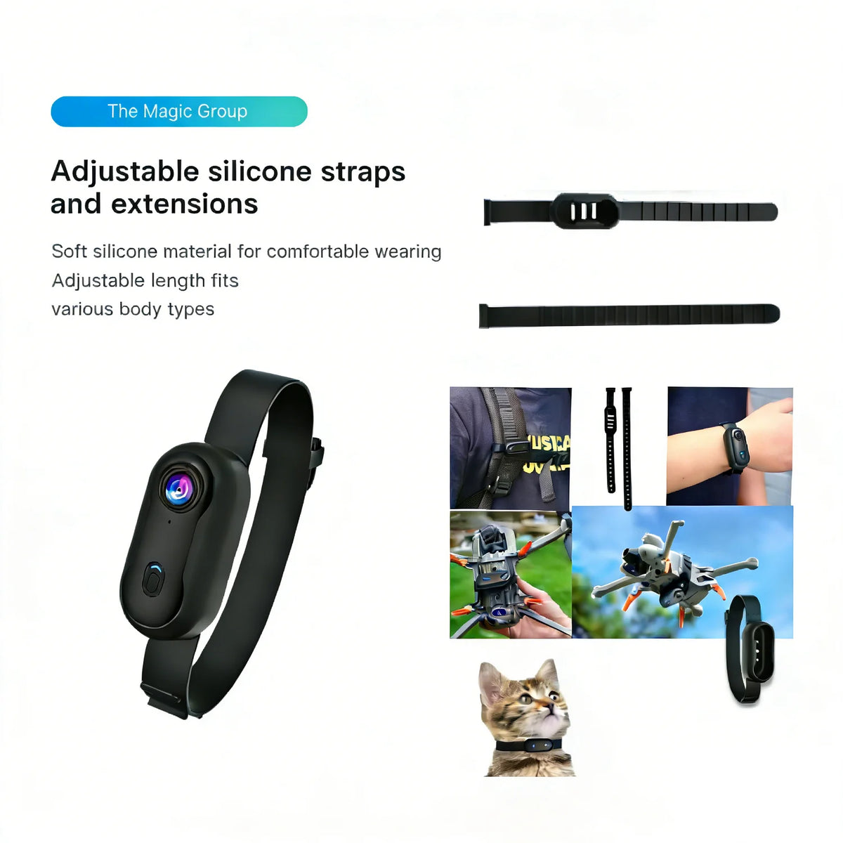 4K HD Motorcycle Mini Recorder Finger WIFI Action Camera Lightweight POV Motorcycle Road Sport Cam Bicycle Vlog Pet Body Camera