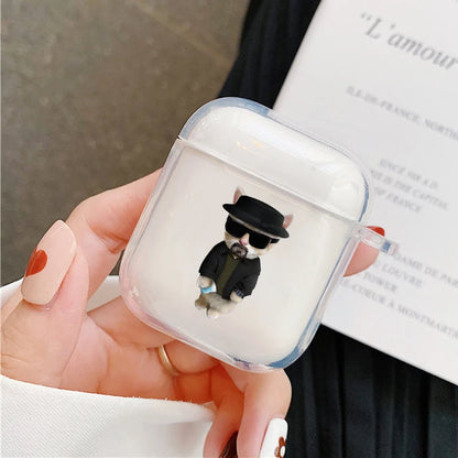 Funny Cute Cartoon Cat Earphone Case For Apple AirPods 4 2 Pro 3 2 Couple Soft Transparent Cover For Airpod 1 3 Protective Shell