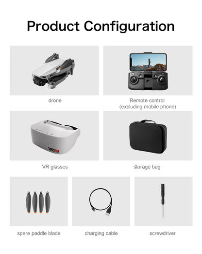 Aeri100 Drone with VR Optical Flow Positioning Brushless Motor HD Aerial Photography Dual Camera Remote Control Aircraft
