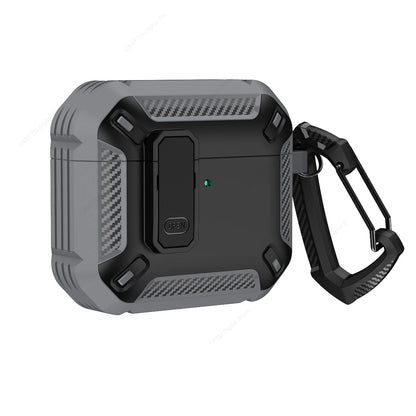 Security Lock Case For AirPods 4 4th Gen Cover TPU PC Protective Cases For Apple AirPods 5 Fundas Earphone Accessories With Hook