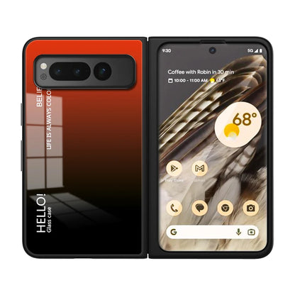 Google Pixel Fold gradient pattern glass phone case