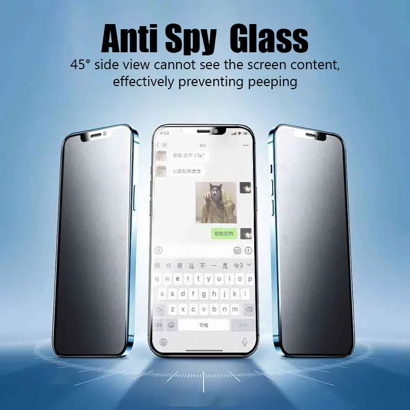 2PCS Privacy Tempered Glass For iPhone 14 Pro Max 12 13 Mini 15 11 Pro Max Screen Protector For iPhone 8 7Plus XS Max XR X Glass