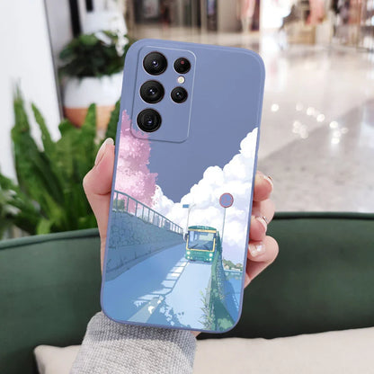 Tranquil Scenery Phone Case For Samsung Galaxy S25 FE S24 S23 S22 S21 S20 Ultra Plus S10 10E Note 20 ultra 10 9 Plus Cover