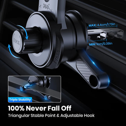 TOPK Car Phone Holder Air Vent Mount for Big Phones Thick Case Friendly iPhone 15 14 13 Pro Max Samsung S24 S23 Ultra Heavy Duty