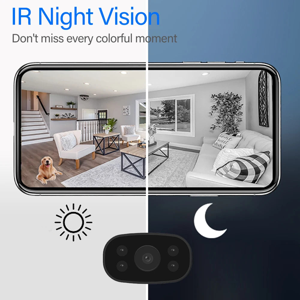 Super Small Wireless WiFi Mini Camera - Home Security Nanny Camera with Motion Detection Remote Pet Monitoring Camera