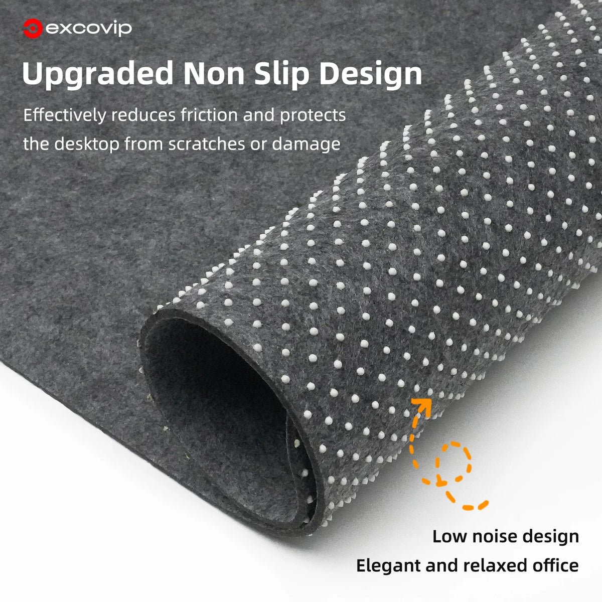 EXCO Felt Desk Mat Large Mouse Keyboard Pad Computer Desktop Protector Non-Slip Base for Office Home Durable Washable