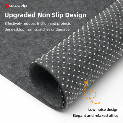 EXCO Felt Desk Mat Large Mouse Keyboard Pad Computer Desktop Protector Non-Slip Base for Office Home Durable Washable