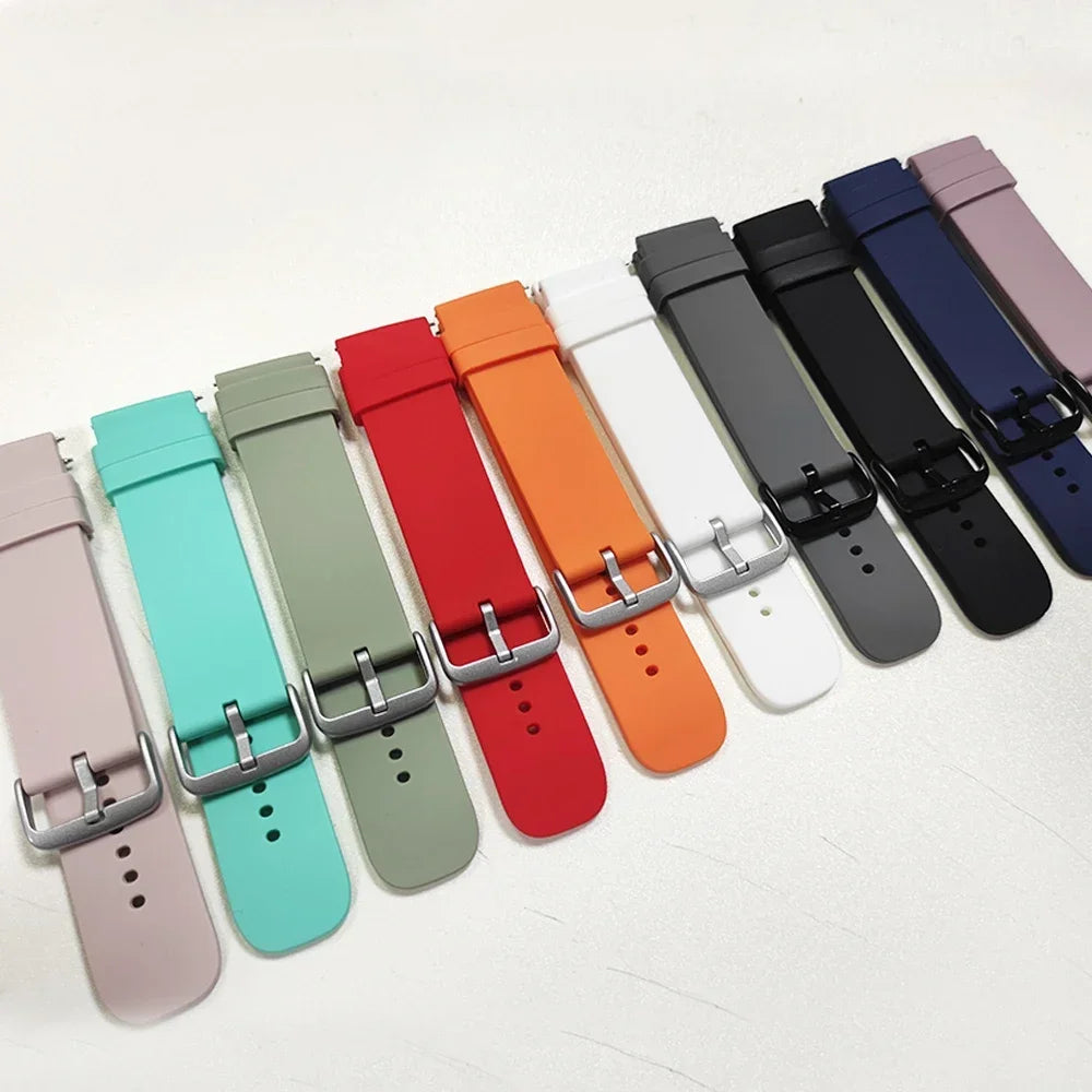 20MM Sport Silicone Strap For Amazfit Bip S Smart Watch Band for Amazfit GTS 4 2 Mini 3 2E Bracelet Bip U/U Pro/ GTR 42mm Correa
