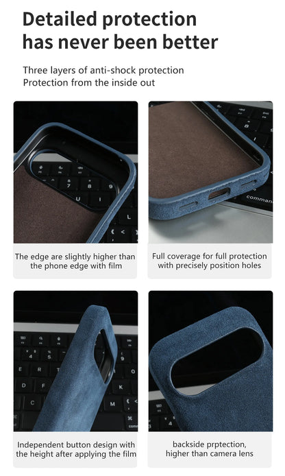 Luxury Magnetic For Google Pixel 10 Pro 9pro 8pro 7pro For ALCANTARA Back Case Artificial Leather Supercar Suede Phone Cover